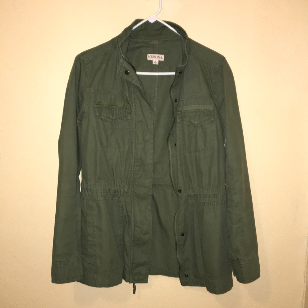 Merona army green fall jacket
